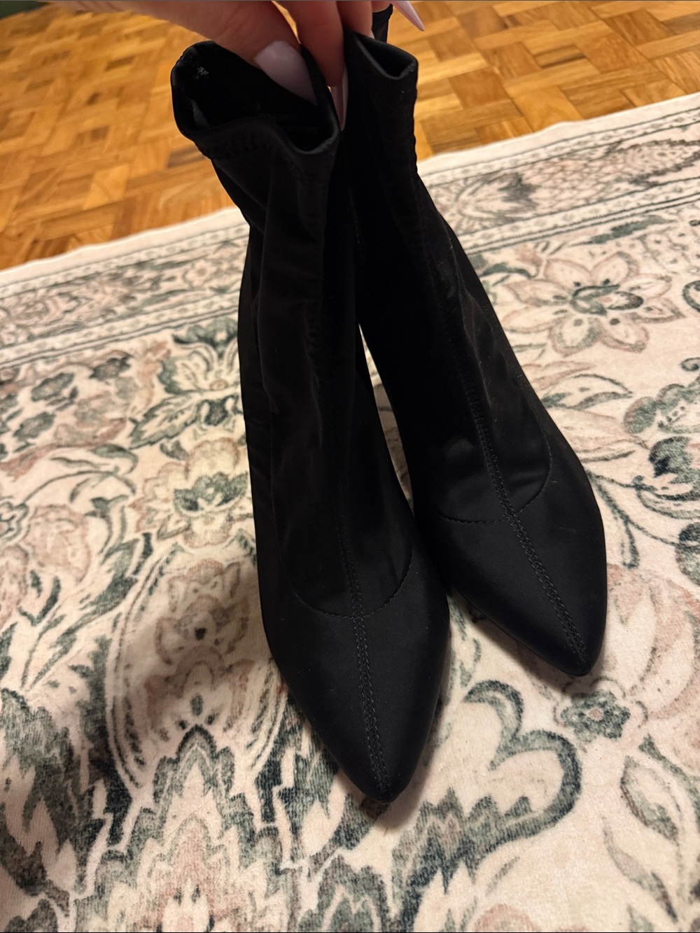 a new day Black Pointed Stretch Sock Booties